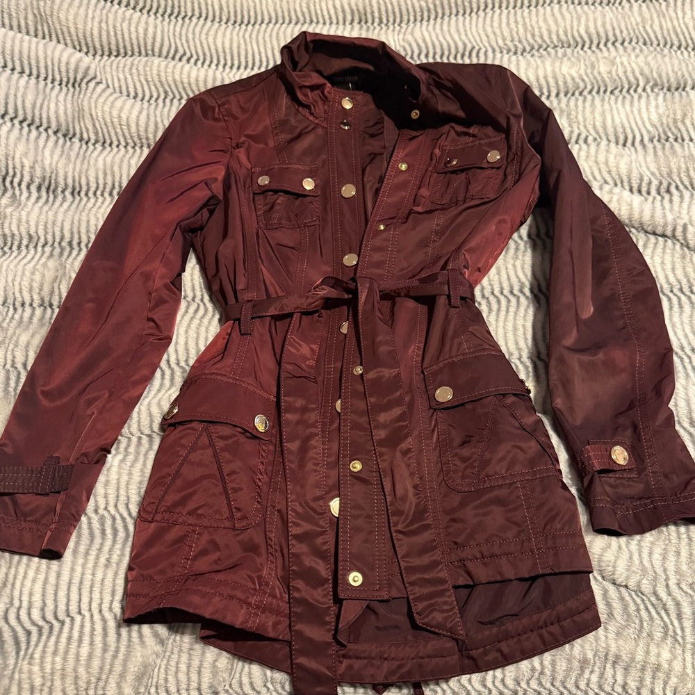 Elegant Maroon Utility Jacket for Women
